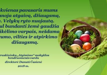 Sveikinimai Šv. Velykų proga