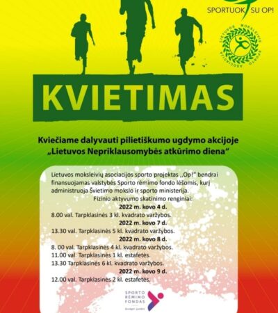 Pilietiškumo akcija – Lietuvos Nepriklausomybės atkūrimo diena
